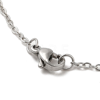 Non-Tarnish 201 Stainless Steel Pendnat Necklace with Cable Chains NJEW-E102-01P-03-1