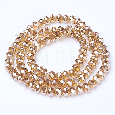 Electroplate Glass Beads Strands EGLA-A034-T3mm-C08-1