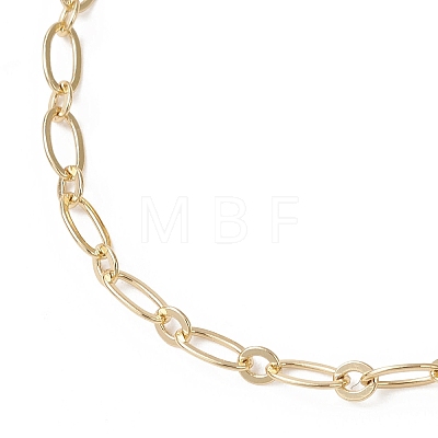 Brass Cable & Figaro Chain Slider Bracelets for Women BJEW-JB13156-1