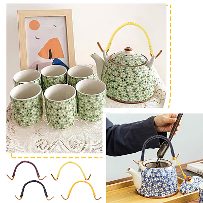   8Pcs 4 Colors Plastic Teapot Handle FIND-PH0003-41-1