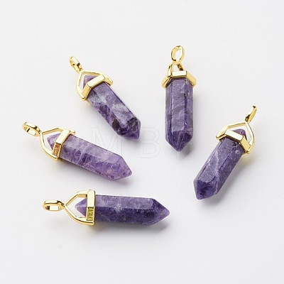 Natural Charoite Pointed Pendants X-G-G902-A03-1