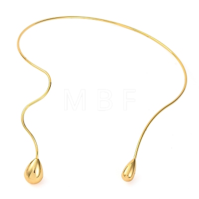 Brass Choker Necklaces NJEW-F326-01G-1