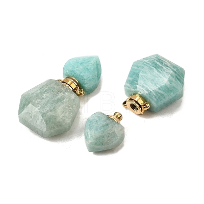 Natural Amazonite Perfume Bottle Pendants G-L623-12G-05-1