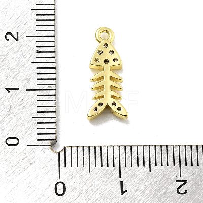 Rack Plating Brass Micro Pave Cubic Zirconia Pendants KK-D359-40G-1