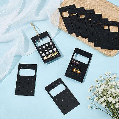Acrylic Stud Earring Organizer Display Cards CDIS-WH0020-40B-02-1