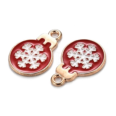 Christmas Alloy Enamel Pendants ENAM-D047-17G-03-1