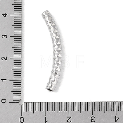 304 Stainless Steel Curved Tube Beads STAS-M071-03I-P-1