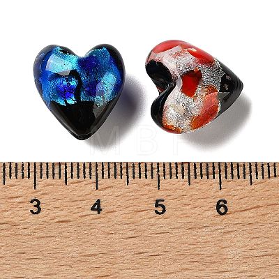 Handmade Foil Glass Beads LAMP-F045-01-1