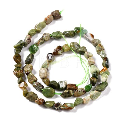 Natural Green Opal Beads Strands G-G018-45-1