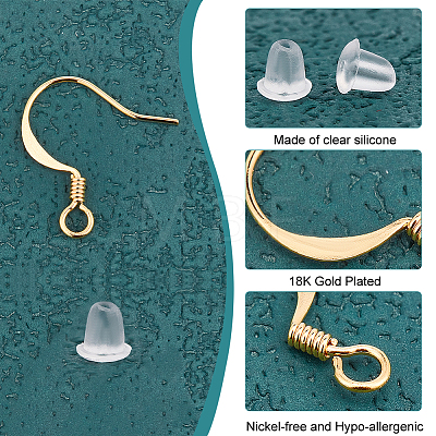   160Pcs Brass Earring Hooks KK-PH0005-21-1