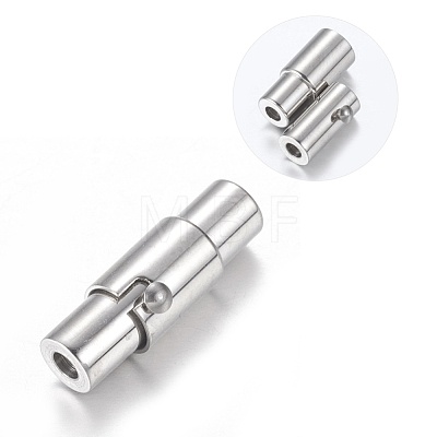 Tarnish Resistant 304 Stainless Steel Locking Tube Magnetic Clasps X-STAS-H019-1