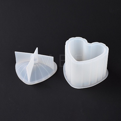DIY Grooved Heart Storage Box Silicone Molds DIY-A040-06-1