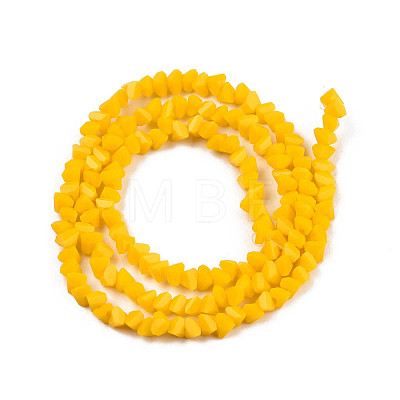 Opaque Solid Color Glass Beads Strands GLAA-N052-01-A04-1