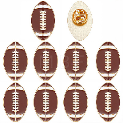 10Pcs Sports Enamel Pins JEWB-SC0002-01-1