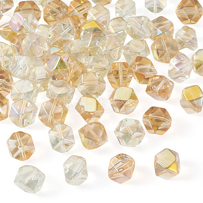 60Pcs 2 Colors Electroplate Glass Beads EGLA-TADJ0001-19C-1