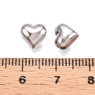 Rhodium Plated 925 Sterling Silver Beads STER-T007-94P-1