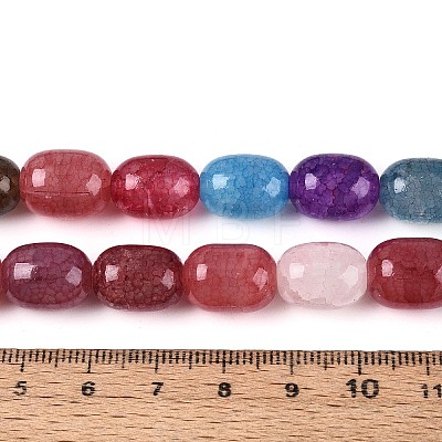 Baking Paint Crackle Glass Beads Strands DGLA-N019-01A-01-1