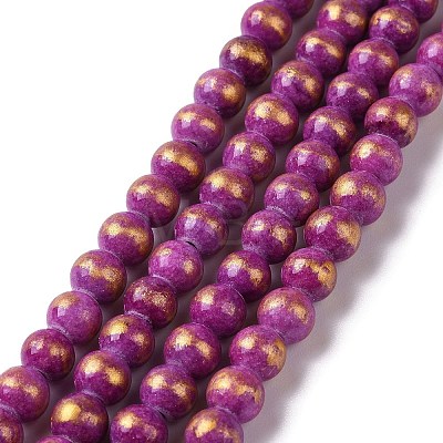 Natural Mashan Jade Beads Strands G-F670-A27-6mm-1