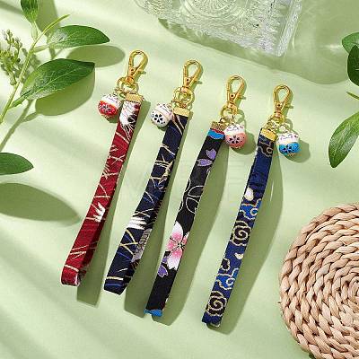 Japanese Polyester Wristband Pendant Decoration HJEW-JM02266-1