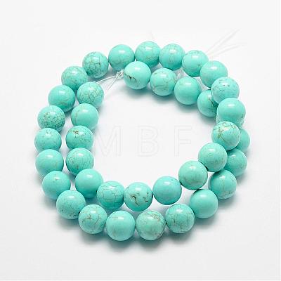 Natural Magnesite Beads Strands G-E384-01-10mm-1