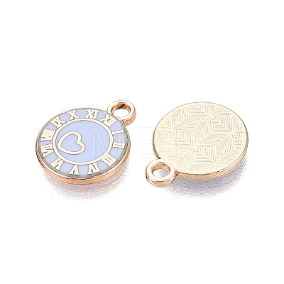 Rack Plating Alloy Enamel Pendants ENAM-N070-01A-03G-03-1