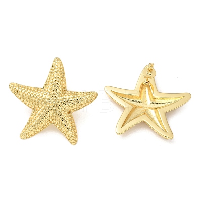 Brass Stud Earrings for Women EJEW-U036-01G-02-1