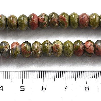 Natural Unakite Beads Strands G-P559-A06-01-1