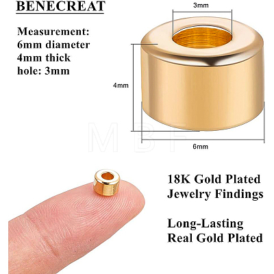 Brass Beads KK-BC0004-19G-1