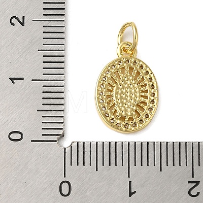 Rack Plating Brass Micro Pave Cubic Zirconia Pendants KK-P279-11G-1