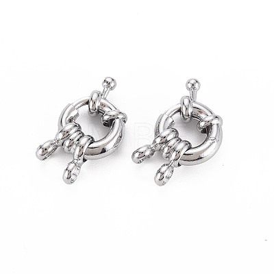 Brass Spring Ring Clasps X-KK-S356-112P-NF-1