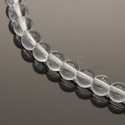 Transparent Round Glass Beads Strands X-G02Q9011-1
