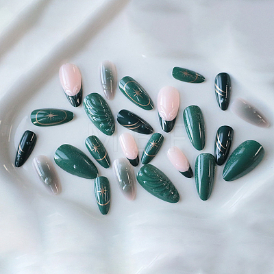1 Bag ABS Plastic Press On False Nails MRMJ-CP0001-60-1