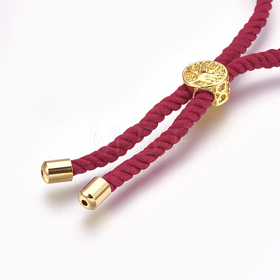 Cotton Cord Bracelet Making KK-F758-03G-G-1
