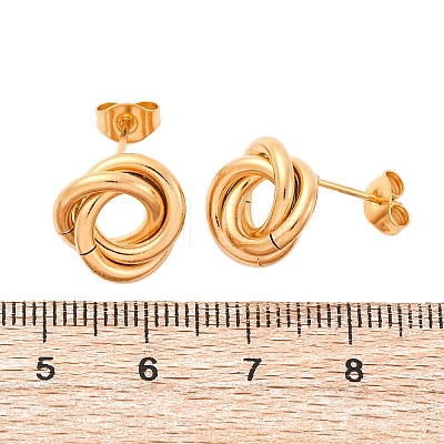 304 Stainless Steel Stud Earrings EJEW-L241-02G-1