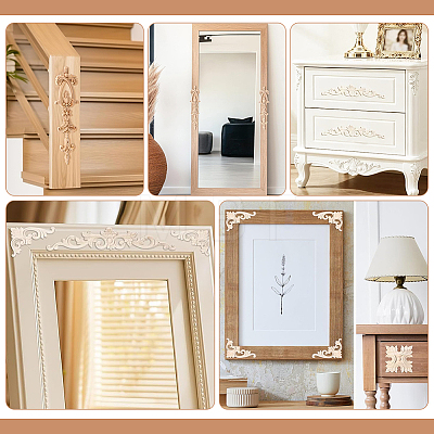 12Pcs 4 Styles Wooden Wall Decorations AJEW-WR0003-89-1