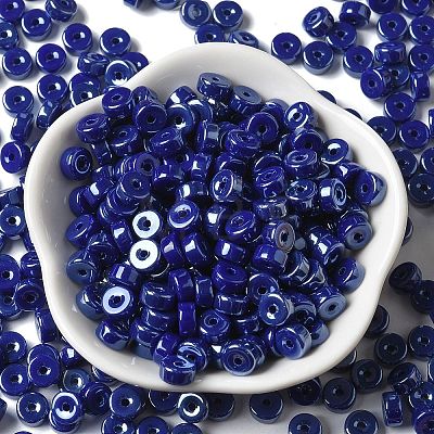 Opaque Colours Luster Glass Seed Beads SEED-E001-P3x6mm-A08-1