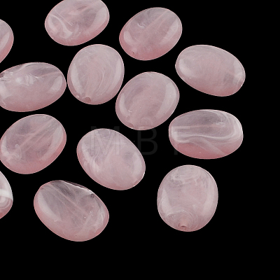 Oval Imitation Gemstone Acrylic Beads X-OACR-R047-33-1