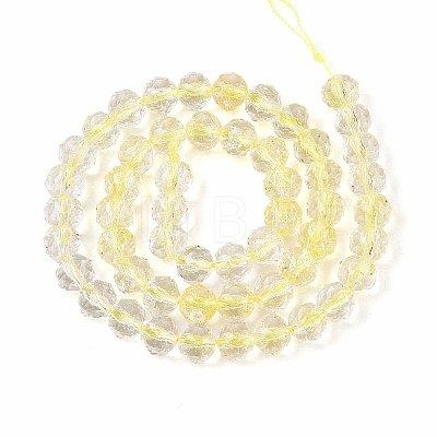 Crackle Transparent Glass Beads Strands GLAA-N063-8mm-08-1