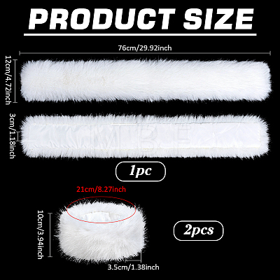1Pc Imitation Fox Fur Collar AJEW-PH0009-24B-1