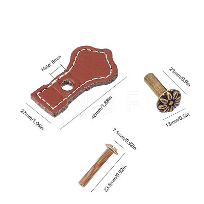 PU Leather Drawer Handles FIND-WH0052-49A-1