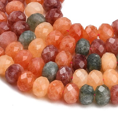 Faceted Dyed Natural White Jade Beads Strands GG-CBAE966-01B-L-1