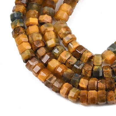 Natural Tiger Quartz Beads Strands G-G345-C11-2x4mm-1
