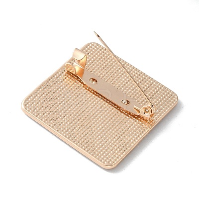 Square with Car Retro Alloy Brooches for Backpack Clothes JEWB-A032-02C-1