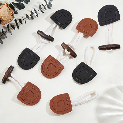 8Pcs 2 Colors Wood Buttons BUTT-GF0004-36-1