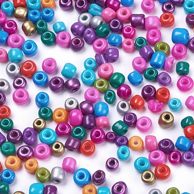 6/0 Baking Paint Glass Seed Beads X-SEED-S003-KM-1