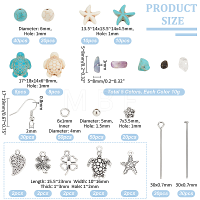   DIY Natural & Synthetic Mixed Gemstone Dangle Earring Making Kit DIY-PH0022-45-1