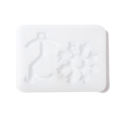 Key & Snowflake Shape DIY Pendant Silicone Molds DIY-F114-17-1