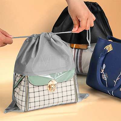 WADORN 10Pcs 2 Colors Blank Non-Woven DIY Craft Drawstring Storage Bags ABAG-WR0001-03-1
