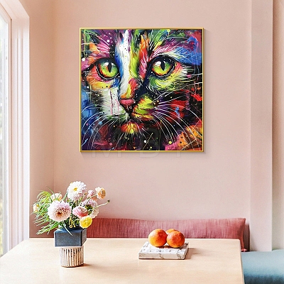 Cat DIY Diamond Painting Kit PW-WG71BDB-01-1