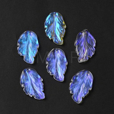 Dyed & Heated Glass Pendants X1-GLAA-B009-06H-1